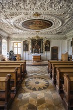 Summer refectory, Salem Castle, former imperial abbey, former monastery of the Cistercian order,