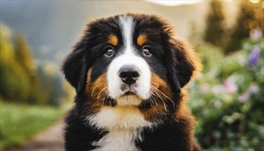 Pets, Dog, Bernese Mountain Dog, Puppy, AI-generated, AI generated