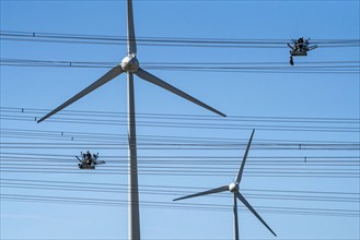 Construction of a new line route, 380 KV extra-high voltage line between Osterath and Gohr, near