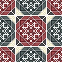 Islamic geometric seamless vector pattern