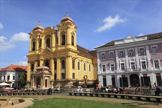 Banat, Timisoara, Timisoara, Old Town, Catholic Cathedral at Piata Unirii, Unification Square,