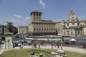 View from the Monumento Vittorio Emanuele II, Piazza Venezia, to the church of Santa Maria di