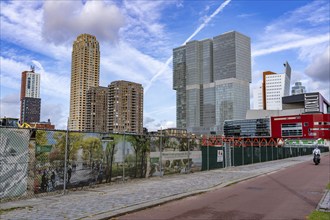 The Rijnhaven, a 28-hectare harbour basin, has now been filled in by almost a third to create space