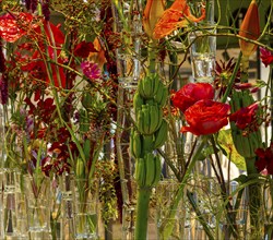 Artistic flower arrangements and decorations, German Floristry Championships, Berlin, Germany,