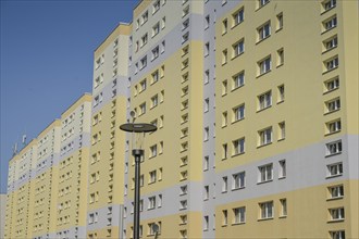 Prefabricated building, residential building, Rhinstraße, Herzberge, Lichtenberg, Berlin, Germany,