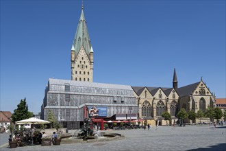 Diocesan Museum and High Cathedral on the market square, Paderborn, Westphalia, North