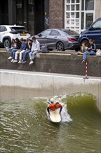 Surfing facility in the city centre of Rotterdam, Rif010, supposedly the world's first wave