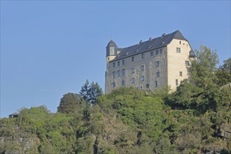 Schadeck Castle built in 1288, Runkel, Westerwald, Taunus, Hesse, Germany, Europe