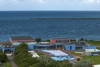 Seawater swimming pool in the lowlands, Heligoland Island, Horizon, North Sea, Pinneberg district,