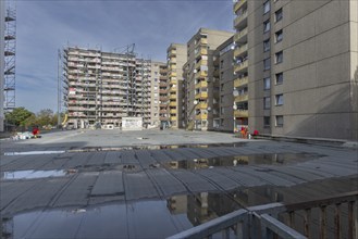 Renovation of numerous rental flats after several apartment buildings fell into disrepair due to