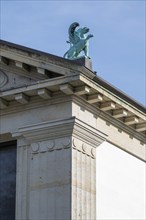 Bronze sculpture Griffin, detail of the Hirschsprung Collection building or Den Hirschsprungske