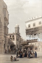 Coppersmiths' Bazaar, Cairo, Egypt, c. 1850, Historical, digitally restored reproduction from a