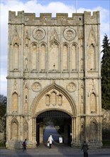 Abbey Gate Norman tower, Bury St Edmunds, Suffolk, England, United Kingdom, Europe