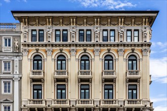 Palazzo Modello, by Giuseppe Bruni, 1873, electic historicism, Piazza Unità d'Italia in the heart