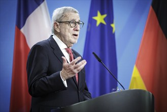 Alberto van Klaveren Stork, Foreign Minister of Chile, photographed during a press conference after