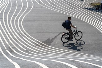 The Nørrebro district in Copenhagen, lively, multicultural and student neighbourhood, Superkilen