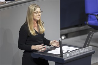 Lena Werner, Member of the German Bundestag (SPD), delivers a speech in the plenary session of the