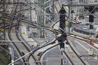 New Untertürkheim railway sidings. The track network is being reorganised as part of Stuttgart 21.