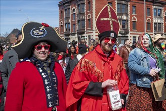 Detroit, Michigan, The Marche du Nain Rouge celebrates the coming of spring and banishes the Nain