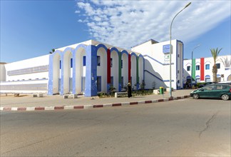 Hospital Art Deco architecture Spanish colonial building, Sidi Ifni, Morocco, North Africa, Africa