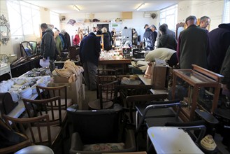 Furniture and household goods on sale at traditional country auction, Campsea Ashe, Suffolk,