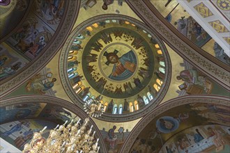 Santorini, Fira, Mitropolis Church, interior view, Cyclades, Greece, Europe