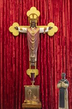 Detroit, Michigan, A cross with a Black Jesus at St. Matthew's & St. Joseph's Episcopal church. An