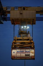 Container loading in Duisburg harbour, Logport, DIT, Duisburg Intermodal Terminal,