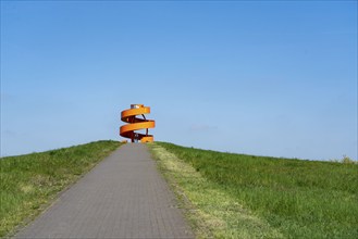 Sculpture Haldenzeichen, observation tower, Halde Franz, part of the Lippepark in Hamm, 5 slag