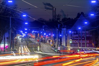 The Blue Ribbon, a light installation along Kurt-Schumacher-Straße, in Gelsenkirchen Schalke, 2.7