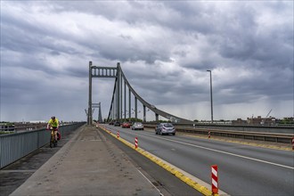 The Krefeld-Uerdingen bridge over the Rhine, between Krefeld and Duisburg, rein belt bridge from