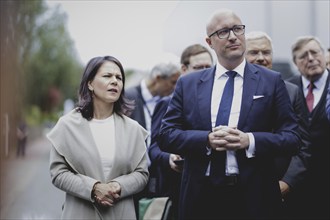 (L-R) Annalena Bärbock (Bündnis 90/Die Grünen), Federal Foreign Minister, and Dennis Buerjes,