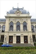 Renewed façade on the Imperial Spa House, Karlovy Vary, Bohemia, Czech Republic, Europe