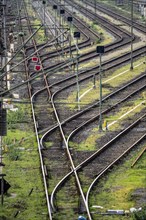 Track systems, shunting tracks, sidings, branches, the Mülheim-Styrum marshalling yard, on the