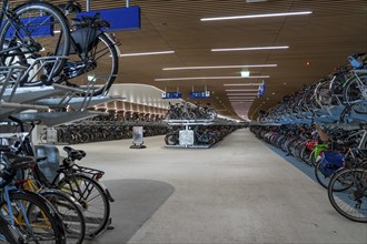 New bicycle car park at Amsterdam Central Station, IJboulevard, space for around 4000 bicycles,