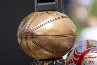 Heidelberg, 15/06/2024: Close-up of the championship trophy for winning the German Rugby