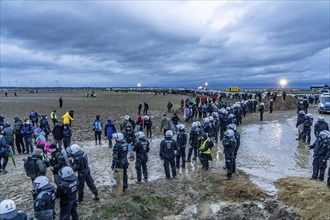 Violent clashes between thousands of demonstrators and the police, after a demonstration against