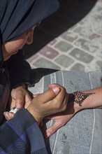 Traditional Moroccan hand tattoo, henna, tattoo, craft, tradition, traditional, oriental, arabic,