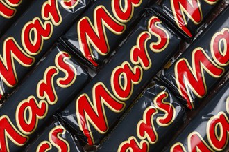 Mars chocolate bar as background