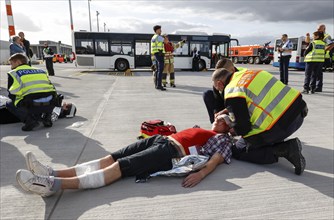 EASA emergency exercise at BER Airport, emergency services rehearsed an emergency in the aviation