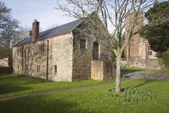 Sixteenth century church house building, Crowcombe, Somerset, England, United Kingdom, Europe