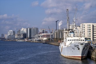 Hafencity Hamburg, new district on the Elbe, on the site of the former free harbour, residential