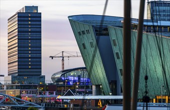 Amsterdam, Netherlands, Bridges, Building on the Dijksgracht, Nemo Science Museum