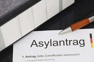 Symbolic image: Asylum application form in Germany