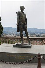 Bronze statue of François Joseph Paul de Grasse, French admiral who contributed to the victory of