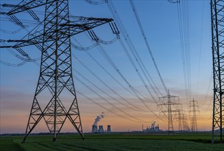 Neurath lignite-fired power station, near Grevenbroich, RWE Power AG, power station units F and G,