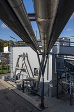 Digester, pipelines of the biogas plant of the company Reterra, biogas is produced in a digester