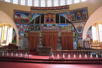 Tigray region, Axum, Aksum, St Mary's Cathedral, Maryam Tsion, inside, Ethiopia, Africa