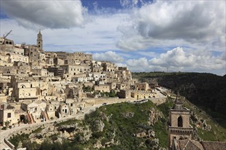 Old town, Sassi, Sassi di Matera cave settlements, UNESCO World Heritage Site, Matera, Basilicata,