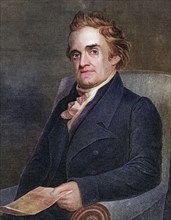 Noah Webster, 1758 to 1843, American lexicographer, author and editor Nineteenth-century engraving